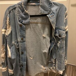 Carmar Light Wash Distressed Denim Jacket